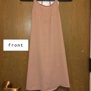 Champagne pink colored shirt dress